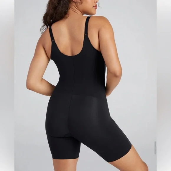 NWT Honeylove SuperPower Mid-Thigh Bodysuit Black Shapewear runway Size X-Large - Picture 10 of 10